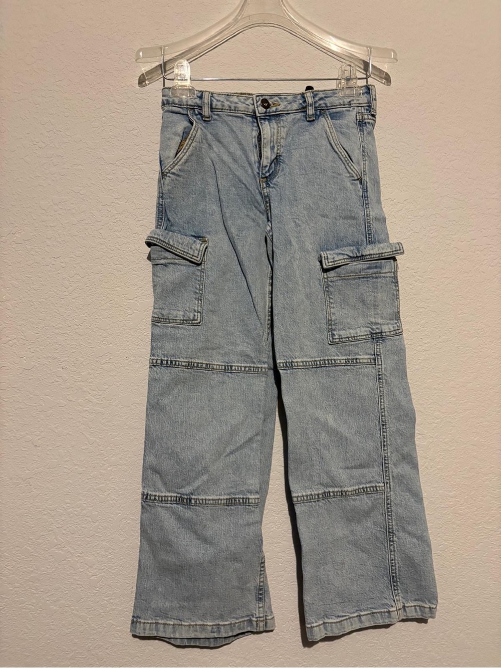 art class Light Blue Cargo Jeans for Kids